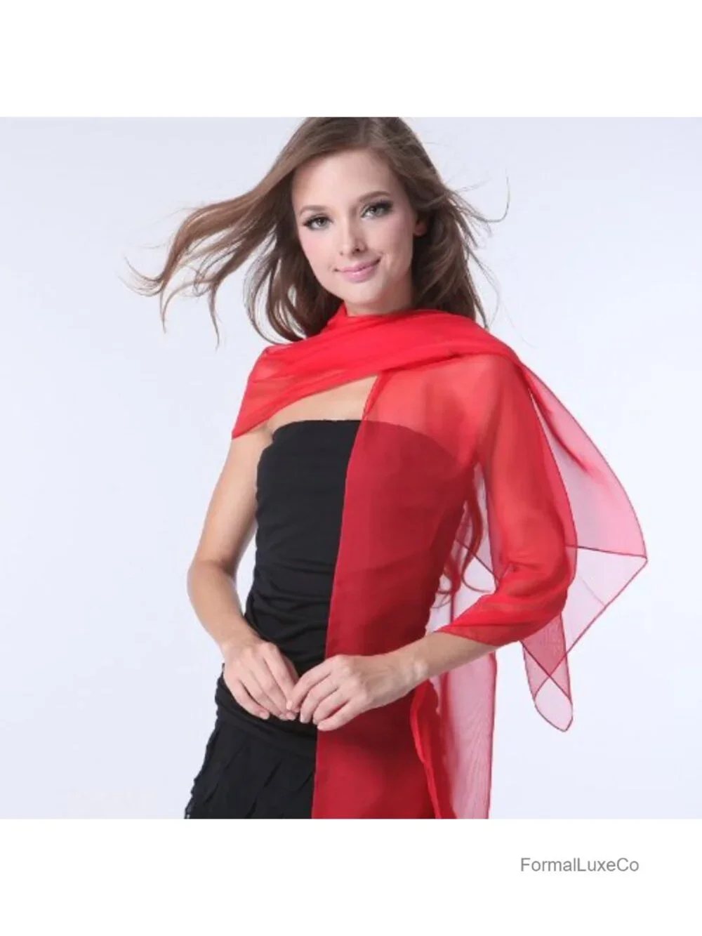 Silky Soft Chiffon Scarf Wrap, Lightweight Polyester Fashion Scarf